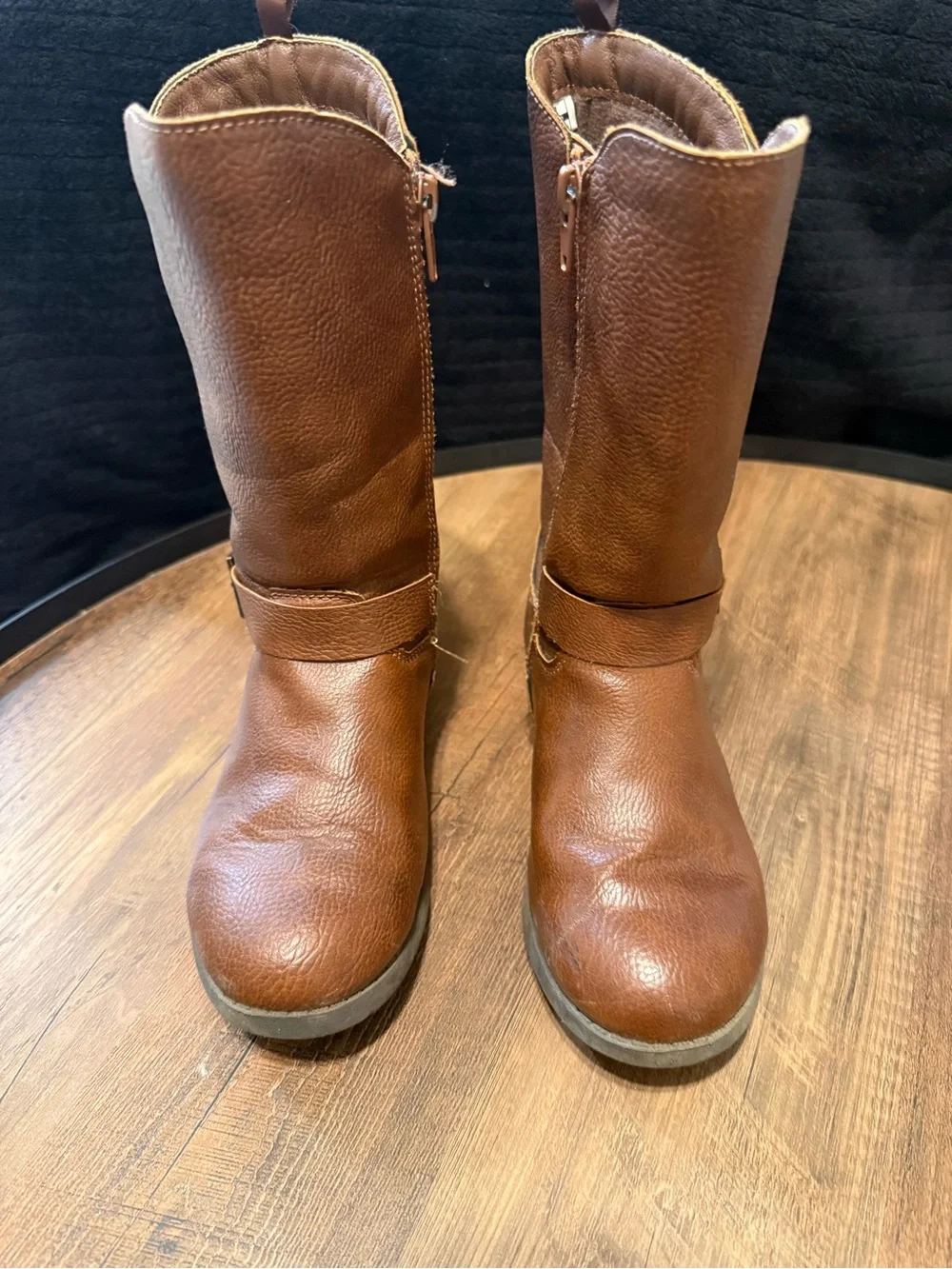 OshKosh B'gosh Brown Girls' Side Zip Boot with Buckle